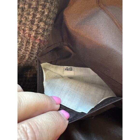 VTG 70s C&R Clothiers Mens Sz 48 Wool Plaid Blazer Sport Coat Union Made USA - Picture 14 of 15